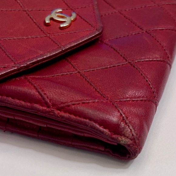 🌟Vintage Chanel Red Compact Wallet - Picture 11 of 13